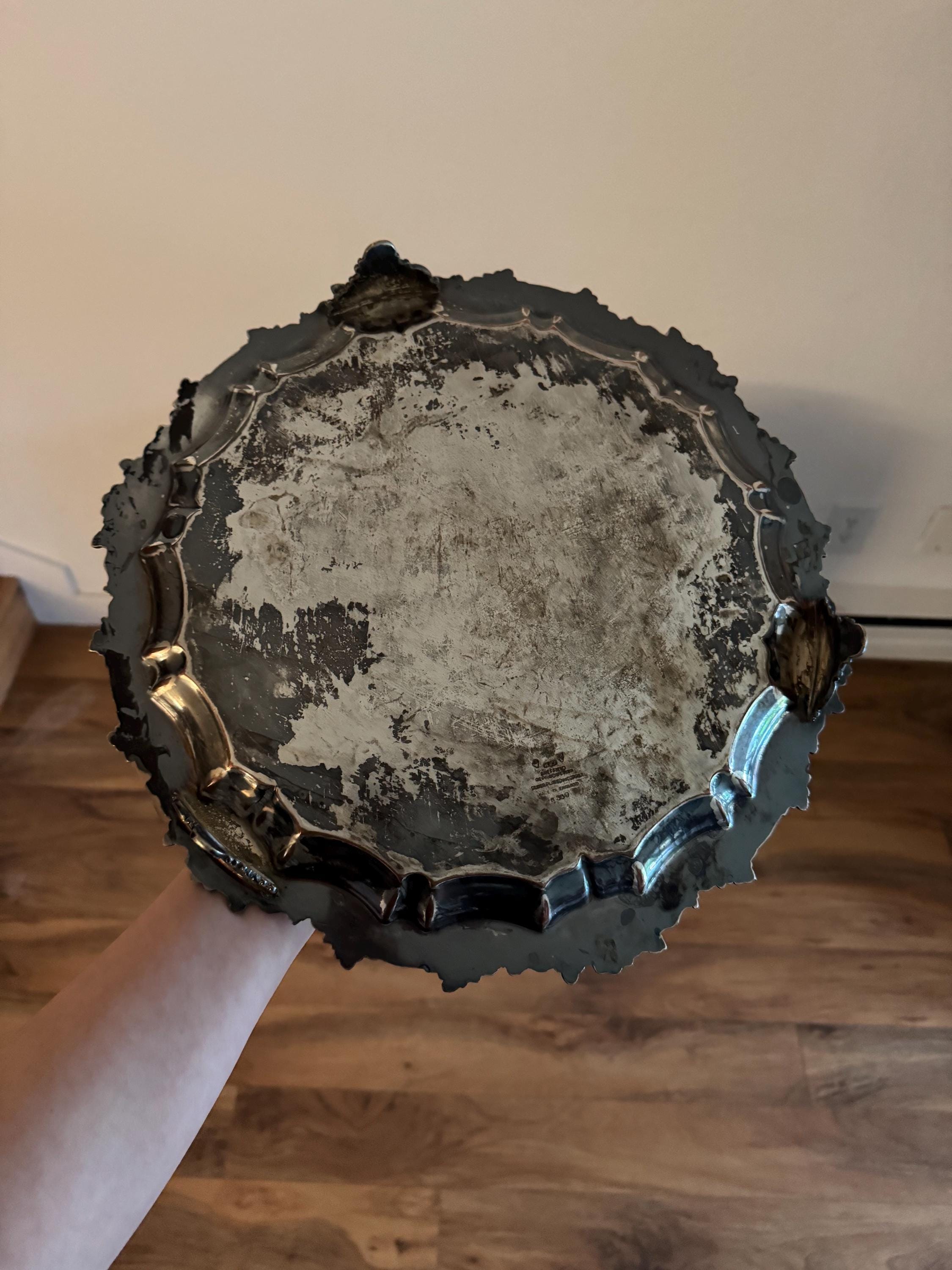 Antique Sheffield Reproduction Silver on Copper Tray