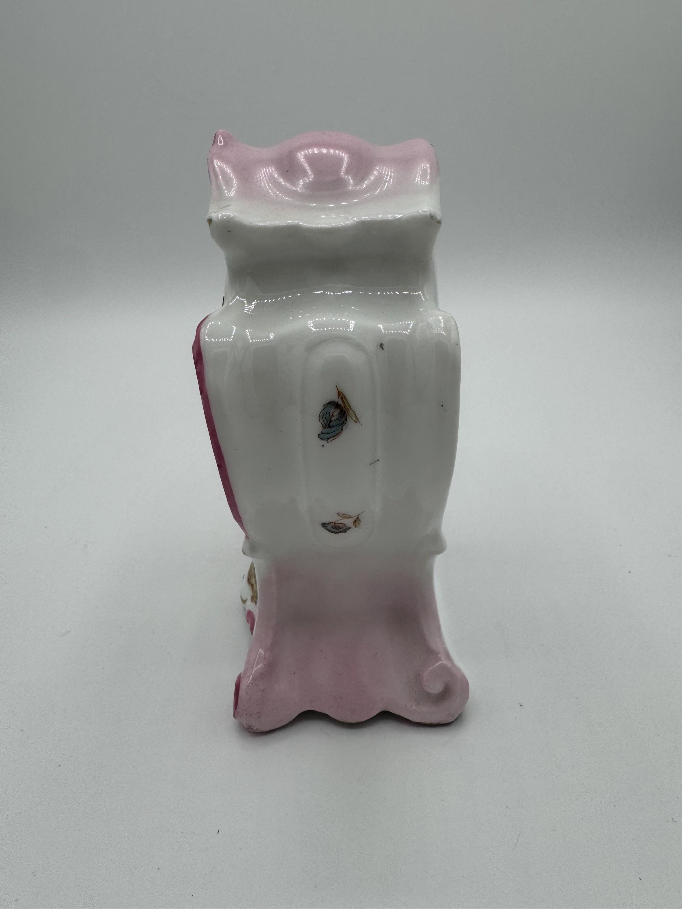 Antique Victorian Porcelain Wind-Up Mantel Clock – Hand-Painted, Rococo Revival Style [SS]