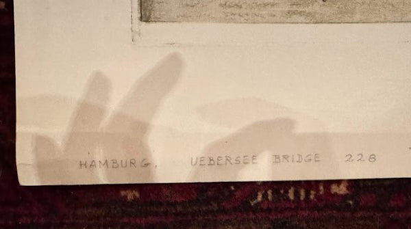 Übersee Bridge, Hamburg (“Hamburg in Fog”), Proof (VR), c. 1920s
