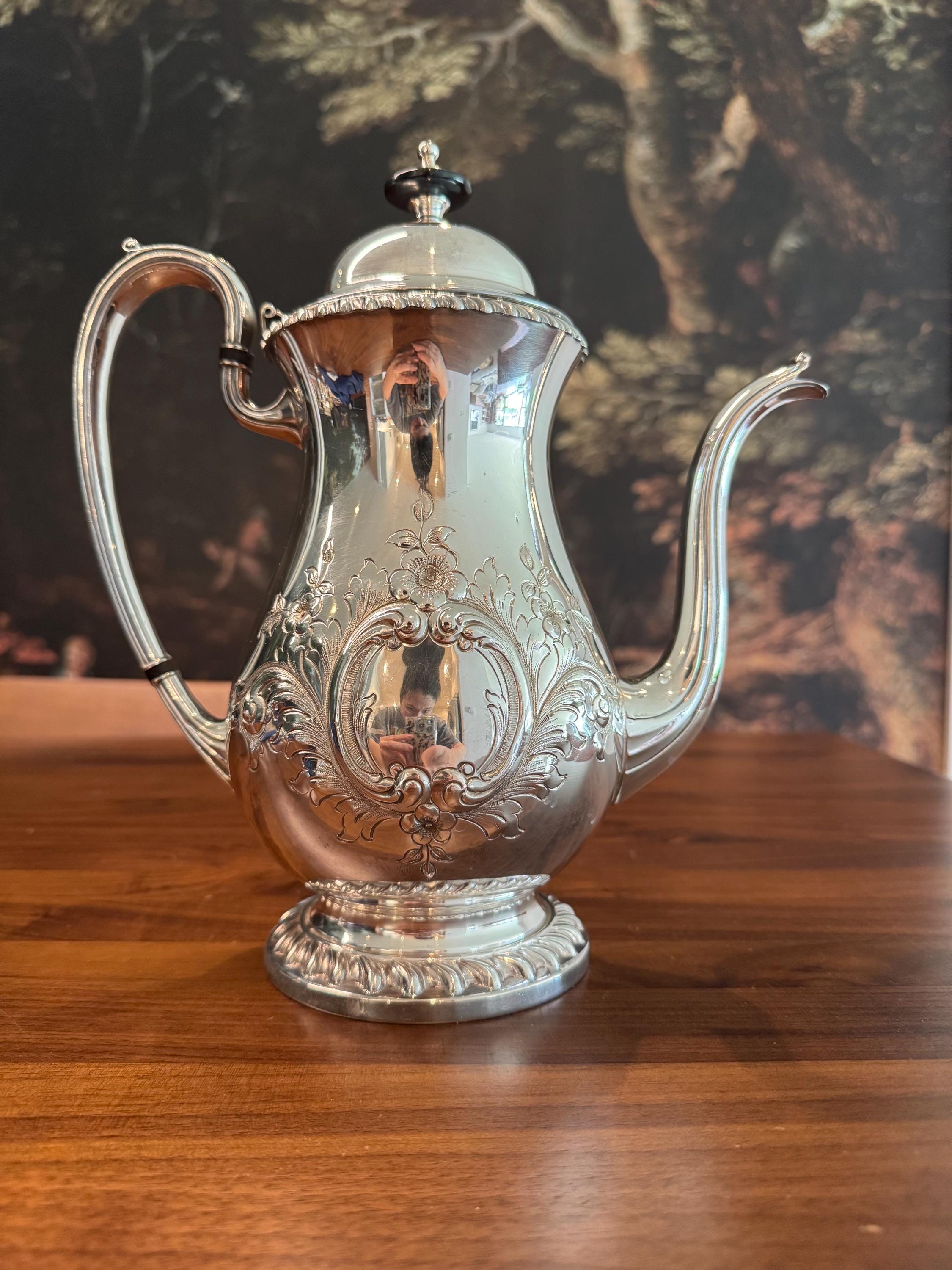 Antique Crescent Silver-plate Coffee 3-Piece set [SS]