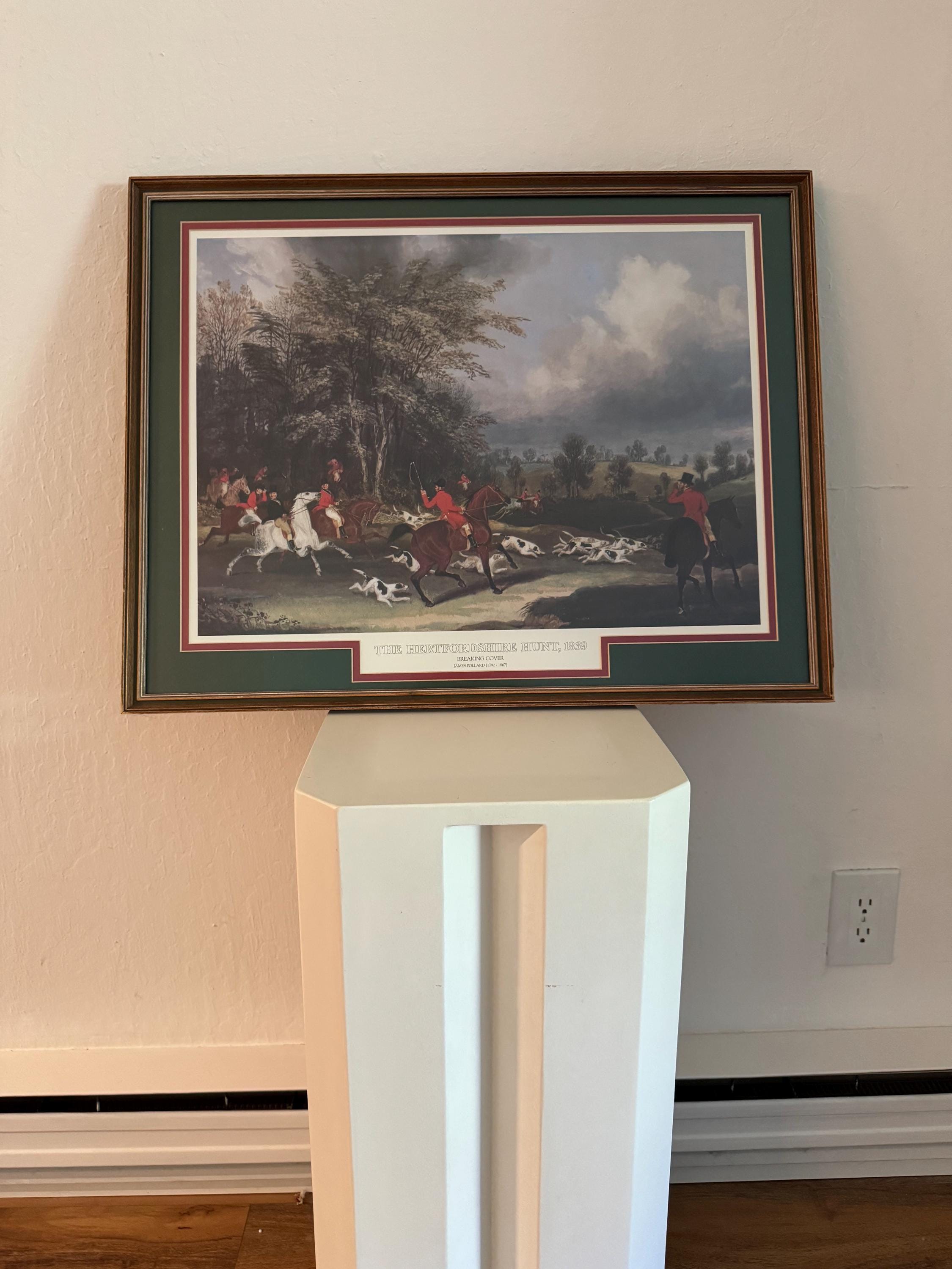 Framed Vintage Print: “The Hertfordshire Hunt, 1839” by James Pollard