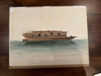 Antique 19th Century Chinese Boat Painting