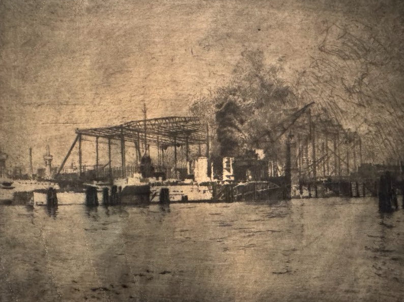 Industrial Ships, Original Artist Proof print