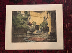 Seebenstein Castle Courtyard, Austria, 1915 — Large Etching with Aquatint