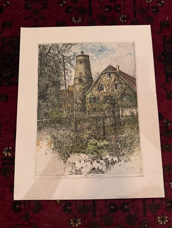 Cottage with Water Tower, June 15, 1951