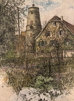 Cottage with Water Tower, June 15, 1951