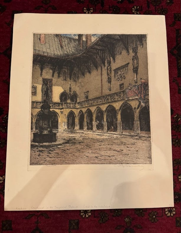 Jagellonian Library / Courtyard, Kraków (Krakau), Poland, 1941