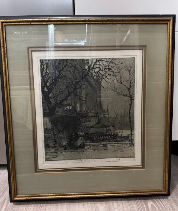 Lower Bridge, London, 1925, Framed