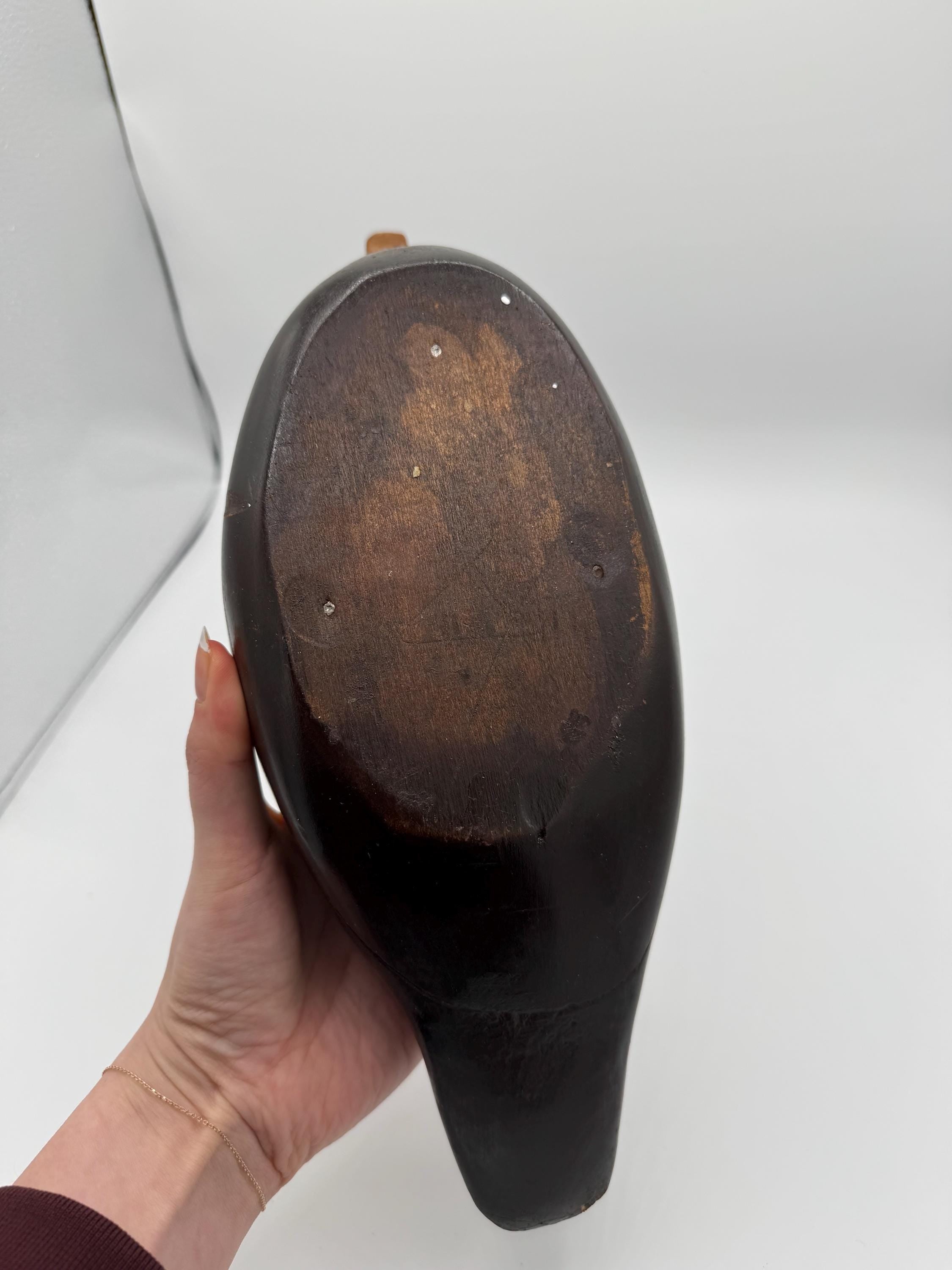 Antique Hand-Carved Wooden Duck Decoy – Rustic Folk Art Home Decor [SS]