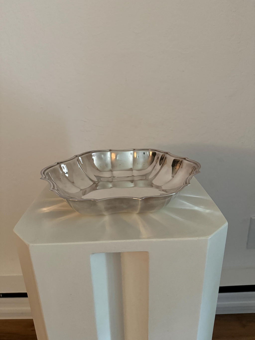 ANTIQUE 1883 FB Rogers Silver Co Hexagonal Silver-Plated Dish #611