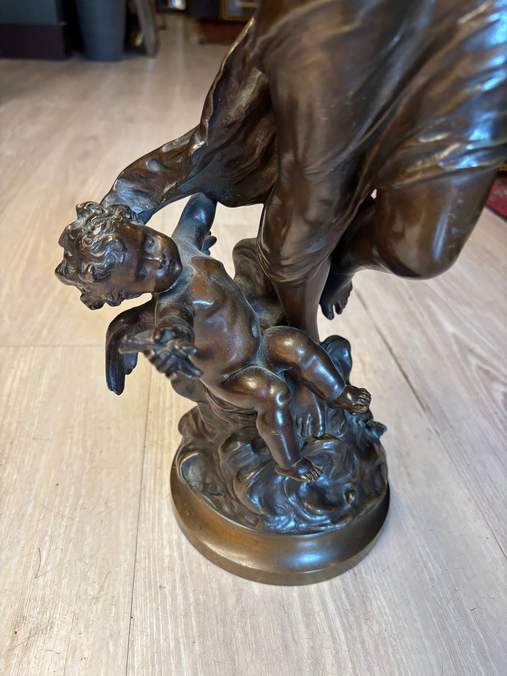 Hippolyte François Moreau “Crépuscule” Patinated Bronze Sculpture, ca. 1857 [JB]