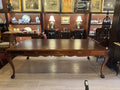 Vintage Chippendale Mahogany Conference Table, Leather Top