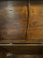 19th Century Chinese Black Lacquer Wedding Trunk with Hand Painted Peony Motifs [MM]