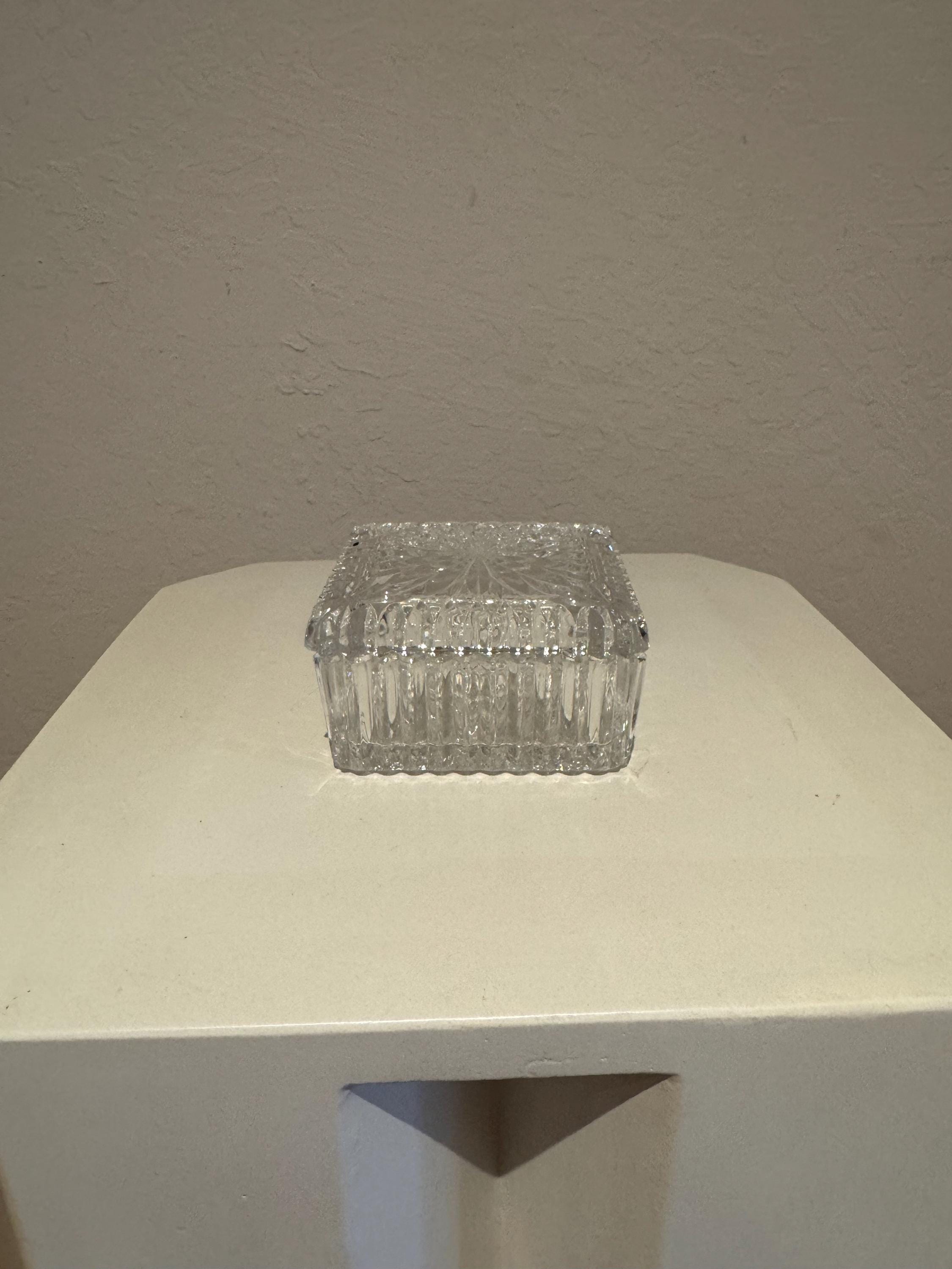 Crystal Glass Box with Lid