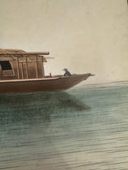 Antique 19th Century Chinese Boat Painting