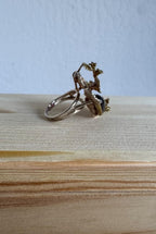 Botanical Cast Amber Ring (Gold Vermeil) Size 8 [CG]