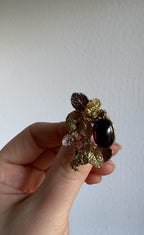 Botanical Cast Amber Ring (Gold Vermeil) Size 8 [CG]