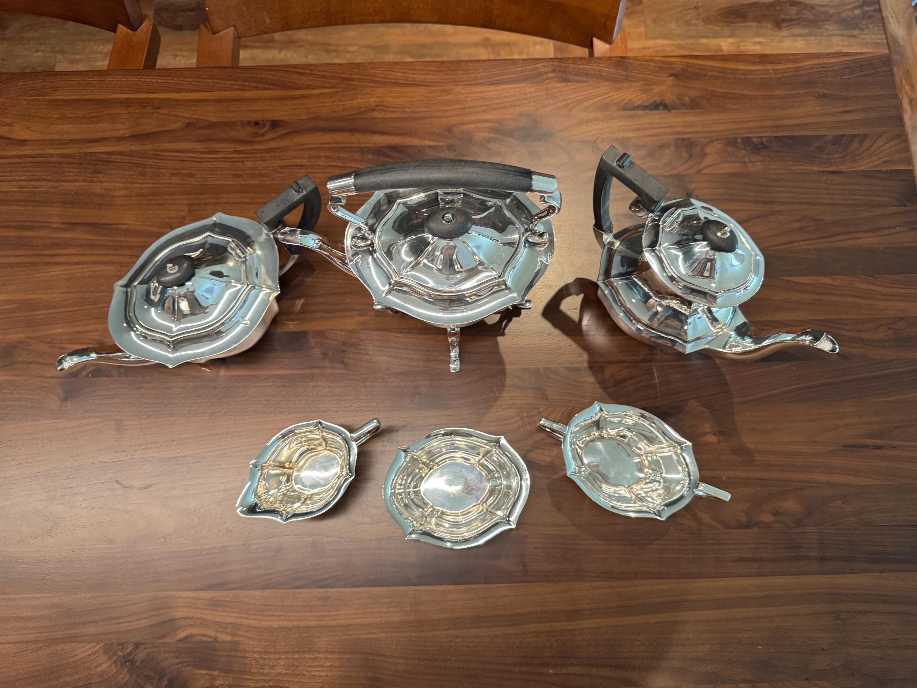 Antique English Silver Plate Coffee & Tea Service - 6 Piece Set, #02007  [SS]