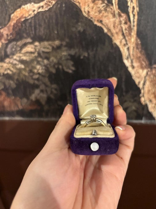 Antique 14k Gold Diamond Ring – Size 6.5 – Classic Early Engagement Style