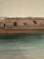 Antique 19th Century Chinese Boat Painting