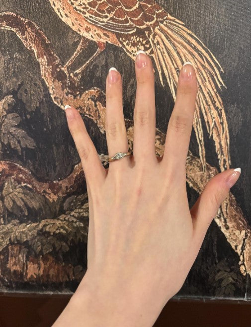 Antique 14k Gold Diamond Ring – Size 6.5 – Classic Early Engagement Style