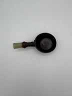 Antique Chinese Cast Iron Silk Iron with Jade and Wood Handle – Exquisite Collectible Piece [SS]