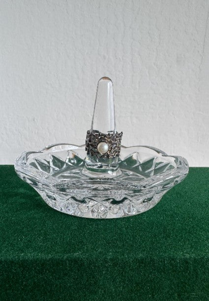 Sterling Silver Sand-Cast Pearl Ring, Size 6.5 [CG]