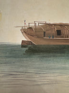 Antique 19th Century Chinese Boat Painting
