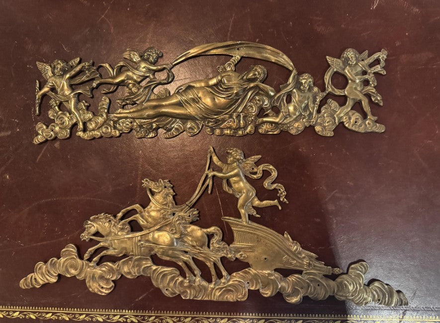 Pair of Antique French Empire Cast Bronze Furniture Mounts, Circa 1799–1805 [SH]