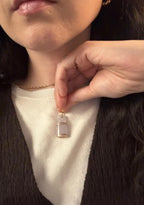 14ct Gold Lavender Jade Foo Dog Seal Pendant, Chinese [LM]