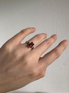 Sterling Silver Garnet Ring, Size 6 [CG]