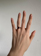 Sterling Silver Garnet Ring, Size 6 [CG]