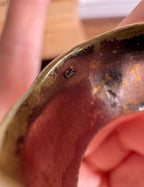 Sand-Cast Sterling Jade Ring, Black Rhodium & Gold Vermeil, Size 9 1/2 [CG]