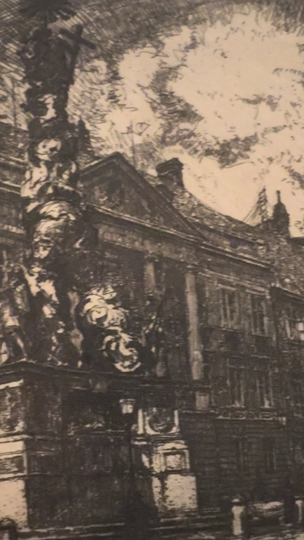 Hauptplatz, Baden bei Wien (Baden near Vienna), Artist Proof, April 1918