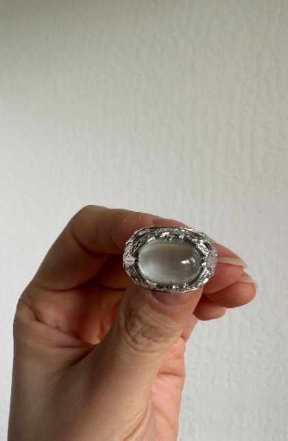 Sterling Silver Moonstone Ring, Size 6 1/2 [CG]