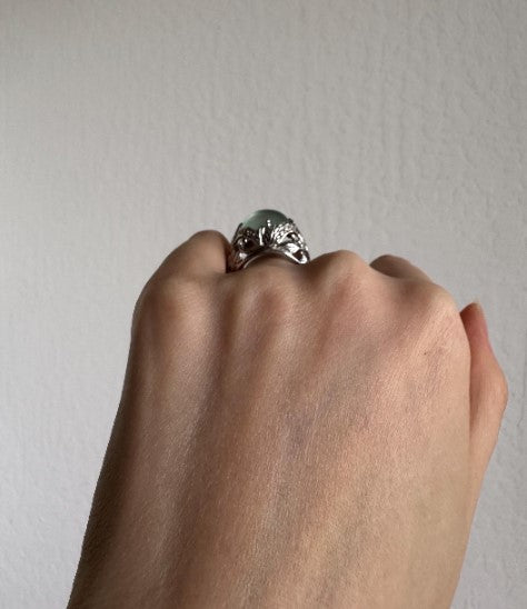 Sterling Silver Moonstone Ring, Size 6 1/2 [CG]