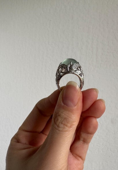 Sterling Silver Moonstone Ring, Size 6 1/2 [CG]