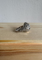 Natural Zircon Vintage-Inspired Ring, Sterling Silver with Cubic Zirconia Accents, Size 6 [CG]